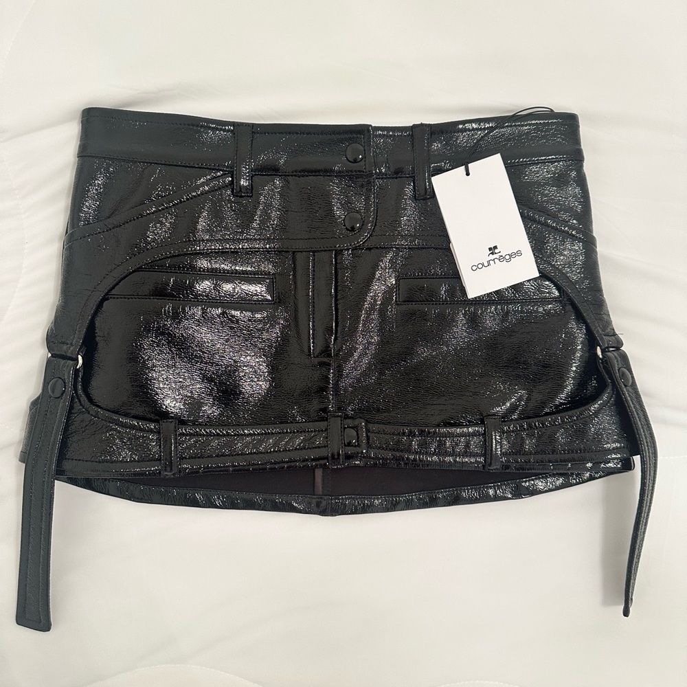 Courrèges Black Mini Skirt